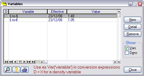 variables